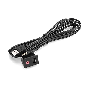 Car Audio Usb Port 3 5 Mm Aux Usb Panel Extension Cable Amazon Co