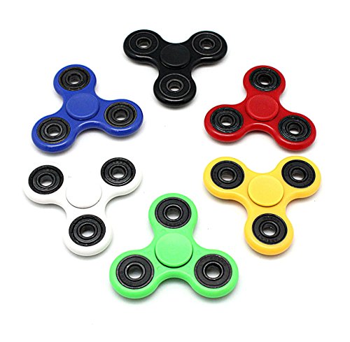 Hand Spinner Tri-Spinner Fidget Spinner Toy Stress Reducer 6 -Pack for Anxiety and Stress Relief