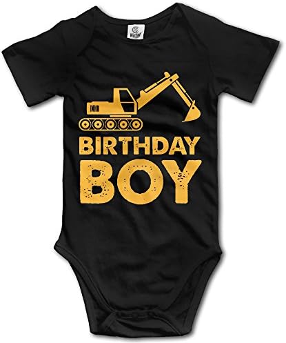 Unisex Baby 2nd Birthday Bulldozer Short Sleeve Romper Jumpsuit Bodysuit 3M