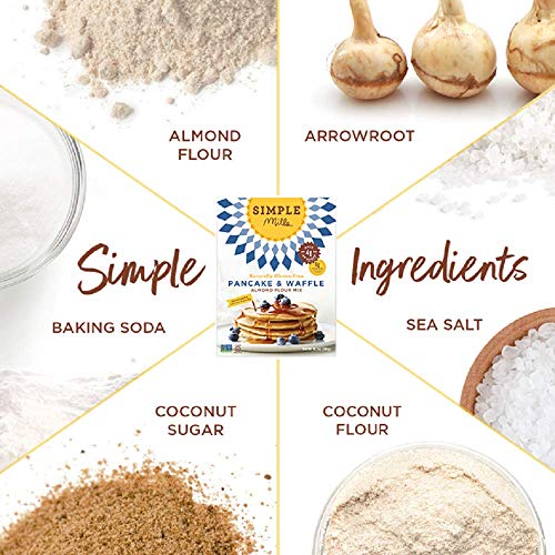 Simple Mills Almond Flour Pancake & Waffle Mix, Original - Gluten Free, Plant Based, Paleo Friendly, Breakfast 10.7 Ounce (Pack of 6)