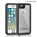 iPhone 6s Plus Waterproof Case, Meritcase IP68 5.5 inch TPU iPhone 6/ 6s Plus Full Body Shockproof Snowproof Dirtproof Sandproof Case with Screen Protector for Swimming Snorkeling (5.5 inch,Black)