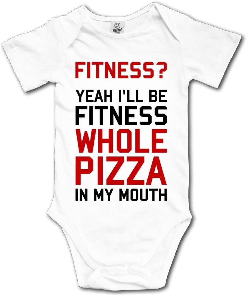 Hat New I'll Be Fitnees Whole Pizza in My Mouth Cute Baby Onesie