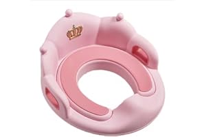 Kids Potty Training Toilet | Crown Shape Toilet Ring Anti-Slip Cushion Pad | Padded Cushion Travel Toilet Seat for Girls, Boy