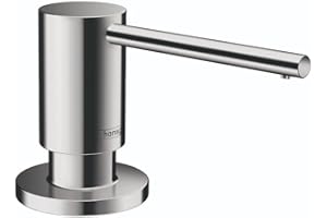 hansgrohe Bath and Kitchen Sink Soap Dispenser, Focus 3-inch, Modern Soap Dispenser in Chrome, 40438001