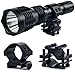 WindFire Waterproof 350 Lumens 250 Yards Green LED Coyote Hog Fox Predator Varmint Hunting Flashlight with Red Light LED Bulb Module Pressure Switch & Barrel Mount