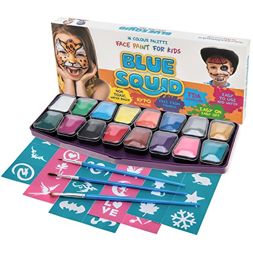 Купить Blue Squid Face Paint Kit Professional Best Quality Painting