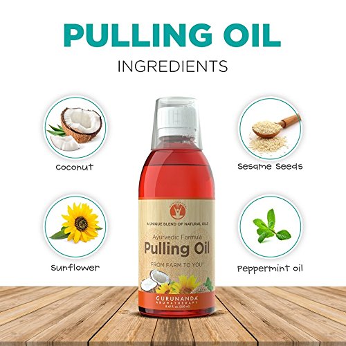 GuruNanda Oil Pulling Oil, Natural Mouthwash, Ayurvedic Blend of