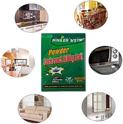 Coogel 50 Pack Cockroach Traps with Bait, Cockroach Traps Bulk Roach Killer, Trapping Sprayer Glue Bait Powder Indoor