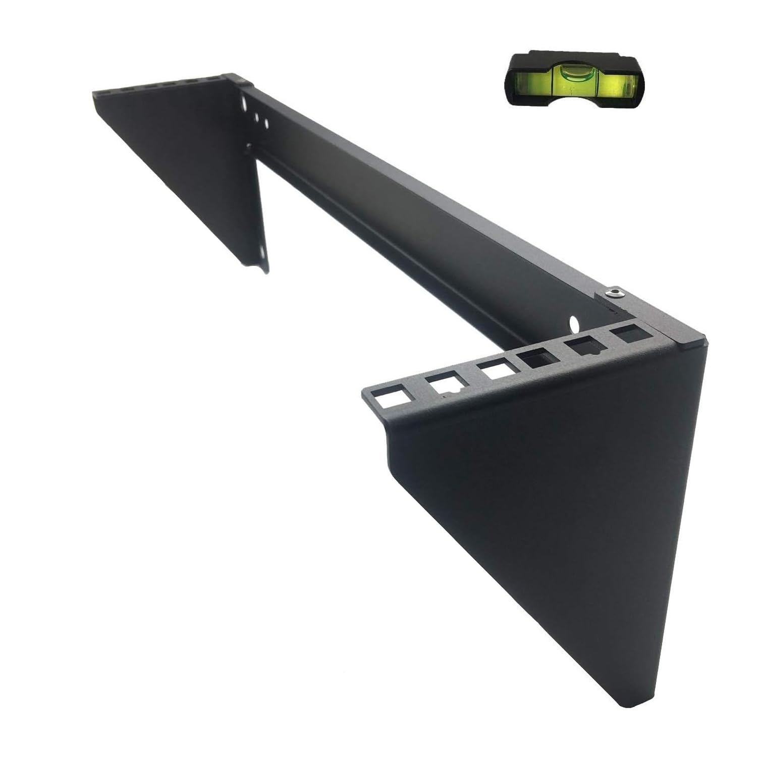 JINGCHENGMEI 2U Heavy Duty Vertical Wall Mount Patch Panel Bracket - 125 lb Steel Rack Mount Bracket for 19 Inch Network, Server and Data Equipment (MFT-HVWRF2U)