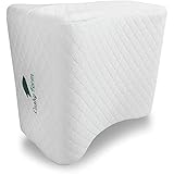 Sciatic Nerve Pain Relief Knee Pillow by Cushy Form - Best for Hip, Leg, Knee, Back and Spine Alignment - Memory Foam Orthopedic Leg Pillow Wedge with Washable Cover + Free Storage Bag