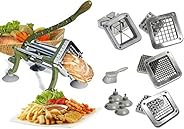 Tiger Chef French Fry Cutter Commercial Grade Heavy Duty Vegetable Slicer Machine with Suction Feet - Includes