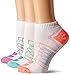 New Balance Performance Low Cut Socks (3 Pack), White/Teal/Pink/Orange, Women's 6-10