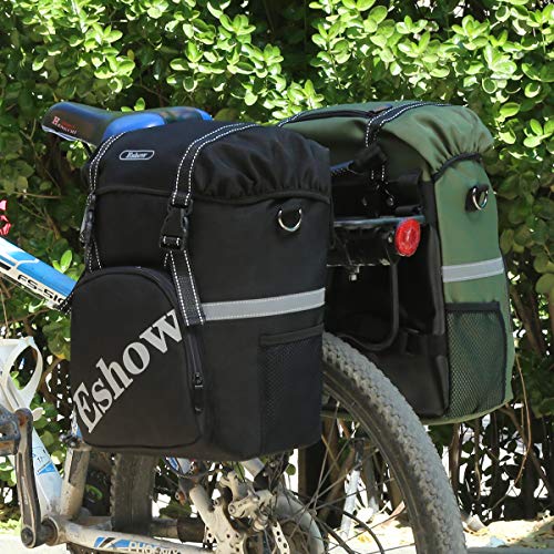 Eshow Waterproof Single Rear Bicycle Pannier Adjustable Hooks with Handle Strap Bag