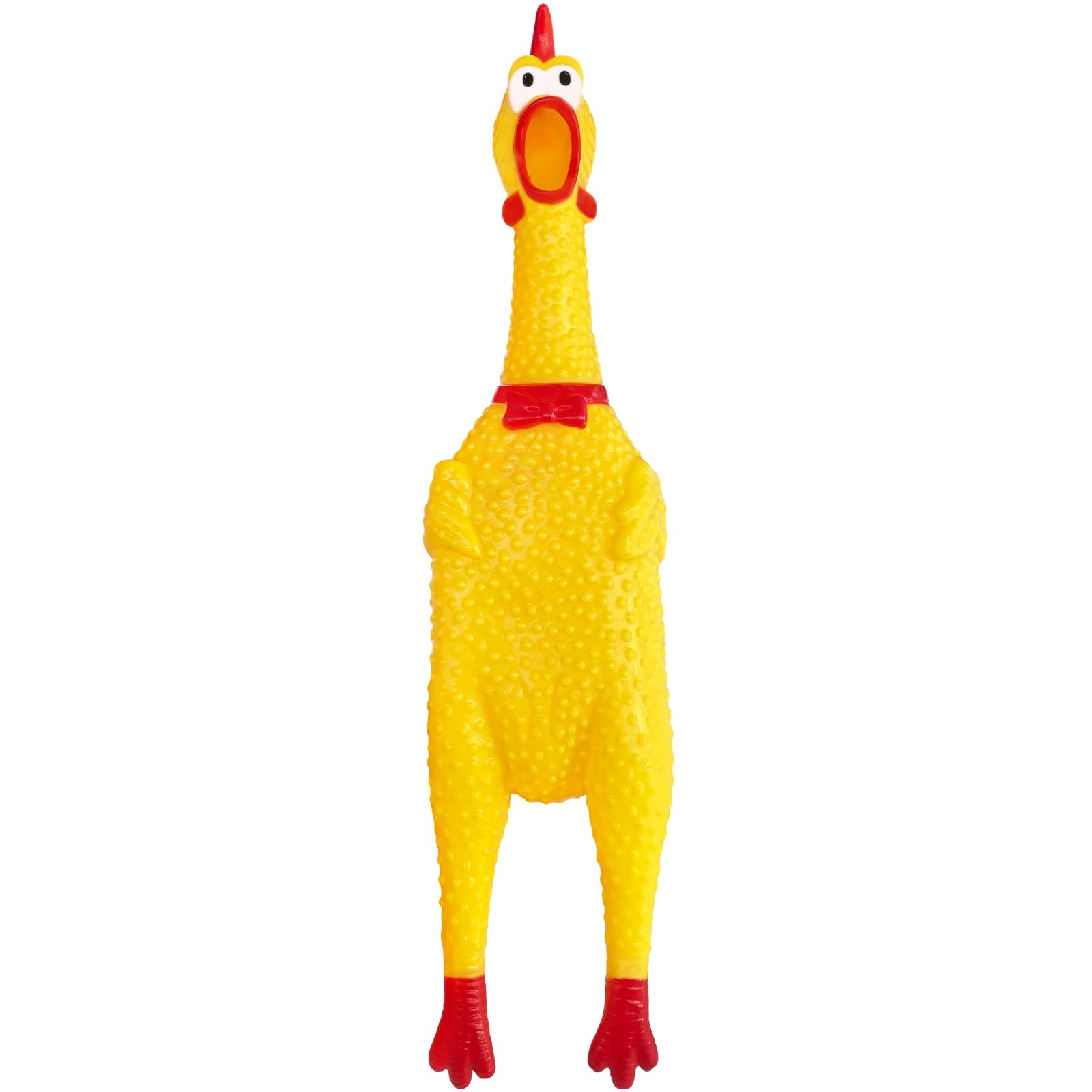 Photo 1 of Xeehwb Rubber Chicken,Squeeze Squawking Chicken,Yellow Screaming Chicken Dog Toys,Prank Noise Maker Dog Toys for Silly Novelty Party Favors,Family Games 12 Inch