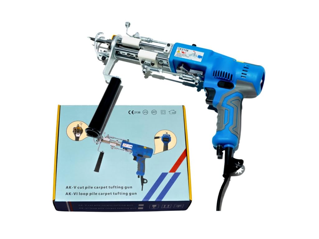 Photo 1 of AK-V Tufting Gun – 2-in-1 Cut & Loop Pile Rug Tufting Machine with Brushless Motor, Adjustable Speed 1000–6000 RPM, Low Noise, LED Light – Ideal for Beginner & Advanced Carpet Weaving and Rug Making