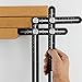 Multi Angle Measuring Ruler, Multifunctional Drill Guide Locator Aluminum Alloy 6-Fold Woodworking Tile Opening Hole Angleizer Template Tool for Builders, Craftsmen, Carpenters