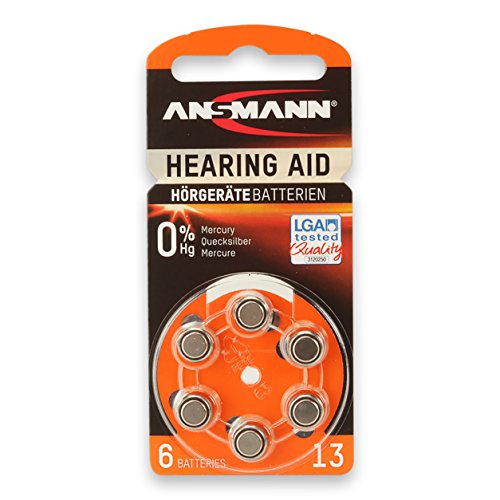 ANSMANN Hearing Aid Battery Size 13, Zinc-Air, 1.4V (6 Pack) - Thumbnail 2
