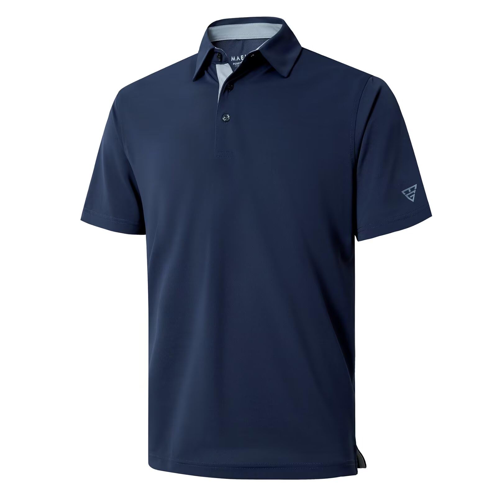Photo 1 of Mens Pique Polo Shirts Short Sleeve Performance Moisture Wicking Quick Dry Casual Golf Shirts for Men Navy