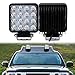 JAHURD 4 inch Led Light Bar Flood, 2x48W Led Work light Square Led Pods light 12v 24v Driving Fog Light Cube Off Road Light for Truck Jeep Cabin/Boat/SUV/Car/ATV/automative(10-30V Waterproof)