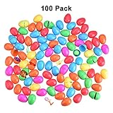 100 Toy Filled Easter Eggs, Decorative Eggs for Easter Egg Hunts, Community Hunts, Easter Theme Party Favor, Easter Decoration Filled with 10 Different Kinds of Toys