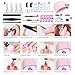 AZUREBEAUTY Gel Nail Polish Starter Kit with 48W UV/LED Lamp (3 Timer Setting),Base and Top Coat, Manicure Tools + 4 Elegant Color Gel Polish(12ml)