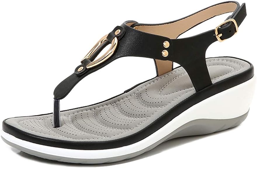 womens toe post wedge sandals