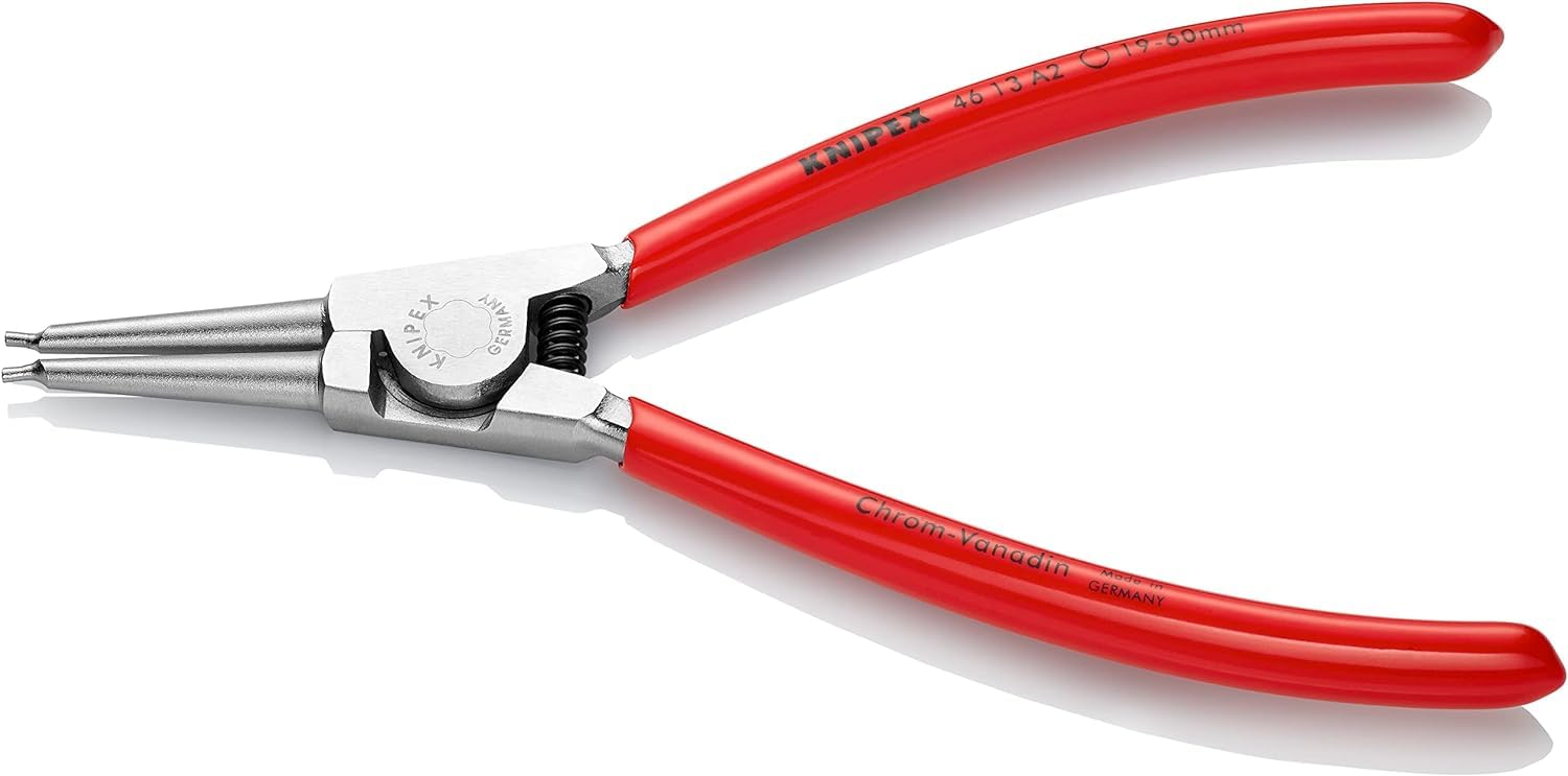 KNIPEX Circlip Pliers for External Circlips on Shafts Chrome-Plated with Plastic Coating 180 mm, 46 13 A2
