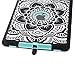iPad Air Case, iPad A1474/A1475/A1476 Case, Hocase Shock Absorbent Hybrid Dual Layer Hard Silicone Rubber Protective Case with Cute Floral Print for iPad Air 1st Generation (2013) - Black/Mint Green