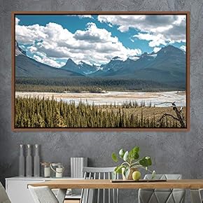 signwin Framed Canvas Wall Art Mountainscape Aerial Dramatic...