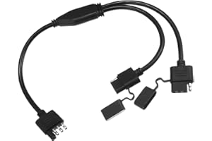 Partuto 4 Way Y Splitter Harness Cable for LED Trailer Lights Tailgate Light Bar Trailer Adapter 4 Way Male to Dual Female Tr
