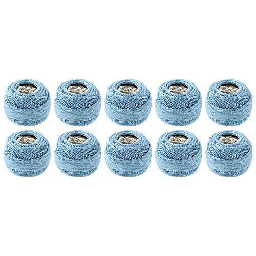 DMC コットンパール 刺繍糸 8番糸 長さ80m 10玉入 #3325 ブルー系 DMC116-8B