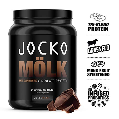 Jocko Mölk Whey Protein Powder (Chocolate) Keto, Probiotics, Grass