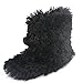 Gohom Women's Warm Winter Indoor Slipper Boots House (US Womens Size US 9/10, Fuzzy Black)