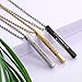 OPALSTOCK Engraved Necklace for Men Gold Necklace for Women Custom Stainless Steel Initial Name Bar Necklace for Men Women Gifts for Father Dad Mother (Silver)