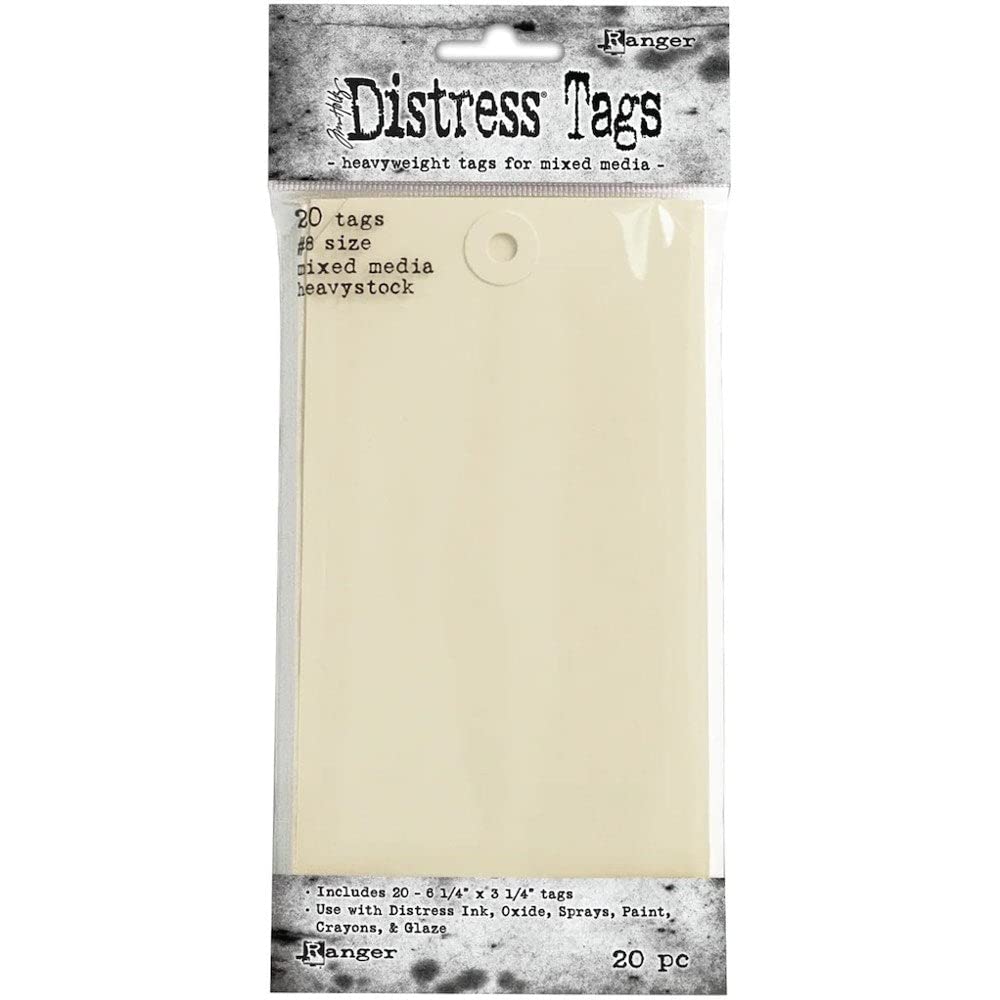 Ranger Mixed Media Tags, Beige, Pack of 20