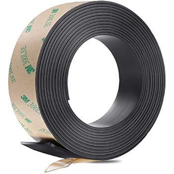 Gimars Anisotropic Strong Magnet Magnetic Strip Tape with Prime Sticky Adhesive - Ideal 1 Inch x 10 Feet Magnetic Roll for Craft and DIY Projects