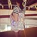 Ofila Holographic PU Tote Handbag Large Hologram Shopper Laser Shoulder Bag for Women, Silver