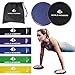 Sliders Fitness Discs (Blue) and Resistance Loop Bands Set by World Wonders | 80 Day Obsession Equipment | Ideal Gym Workout for Core, Legs, and Butt | 2 Floor Gliders and 5 Elastic Bands w/Carry Bag