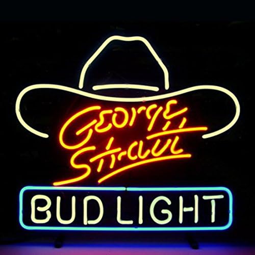 HOT Eagle 17"x 14" George Stratt Bud Light Real Glass Beer Bar Neon Light Signs for Home Shop Store Beer Bar Pub Restaurant Billiards Shops Display Signboards