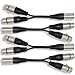 GLS Audio 6 Inch Patch Y Cable Cords - XLR Male to Dual XLR Female Cables - 6