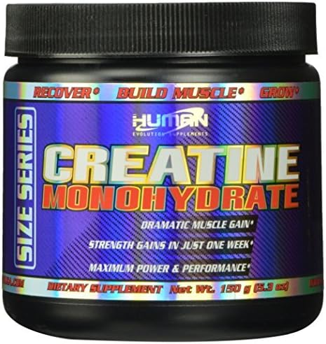 Human Evolution Supplements Pure Creatine Monohydrate, Ultimate Muscle Building Mass Gainer for Sheer Strength and Immediate Size Enhancement, 30 Servings by Human Evolution Supplements