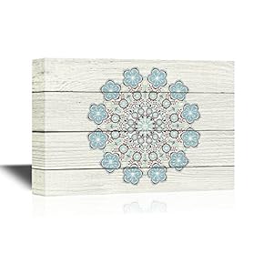 Canvas Wall Art - Floral Pattern Artwork - Gallery Wrap Modern Home Art | Ready to Hang - 12x18 inches
