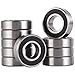 XiKe 10 Pcs 6002-2RS Double Rubber Seal Bearings 15x32x9mm, Pre-Lubricated and Stable Performance, Deep Groove Ball Bearings for Electric Motor