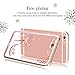 Sunba Youth Phone Case, Clear iPhone 6s Plus Case for Girls, Mini Bling High Heel with Swarovski Element Crystal for iPhone 6 Plus 6S Plus, Transparent Hard PC, Rosegold