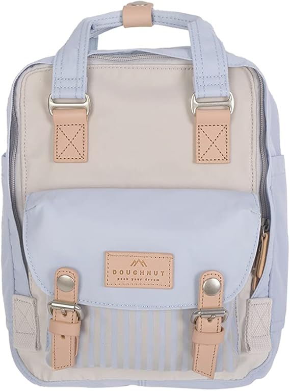 Doughnut Macaroon Mini Stripe Backpack, Unisex Adult, Stone x, unisex