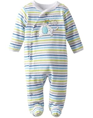 ABSORBA Baby-Boys Newborn Elephant Footie