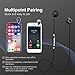 Wireless Headphones, Lightweight Sport Earphone, HiFi Stereo Magnetic Earbuds Bluetooth Headphones, Tangle Free, HD Buit-In Mic, Support 2 Devices, for Samsung Galaxy S9, Jogging, Running, Gym (Black)