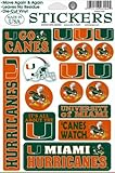 NCAA Official University of Miami Hurricanes 5''x7'' Sticker Sheet