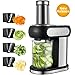 Spiralizer Vegetable Slicer, Aicok Electric Vegetable Spiralizer with 4 blades, Perfect for Zucchini, Noodles, Salad and Carrots, Stainless Steel Spiral Slicer, 100W