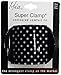 Mia Super Clamp | Super Strong, Contoured Comfortable Jaw Clamp | Hair Accessory with Hidden Spring | 3 Inches Long x 2.5 Wide | Navy Blue + White Polka Dot Print